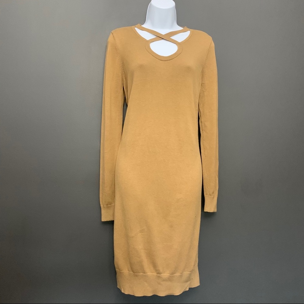 Michael Kors Camel Rare Sample Sweater Dress